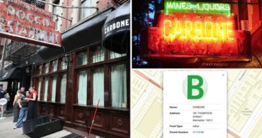 Carbone hid âBâ health rating â with latest city inspection finding dirty dishes, food left above safe temps